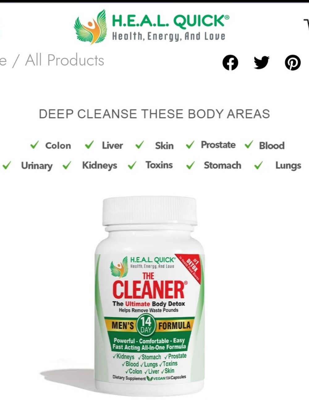 The Cleaner 14-Day Men's Detox Formula